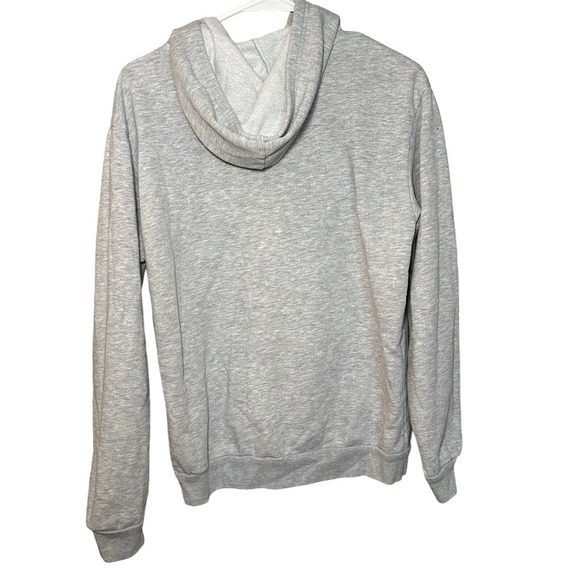 Disney Minnie Mouse Hoodie Women Size M PullOver Embroidered Flowers Floral Gray - Picture 5 of 14